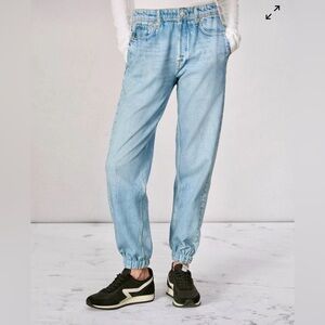 Rag & Bone Miramar Terry Faux-denim Joggers (Size Large) $188